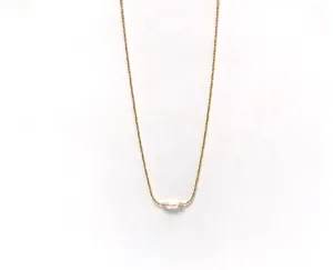 Silver Girl Tiny Single Stone Necklace