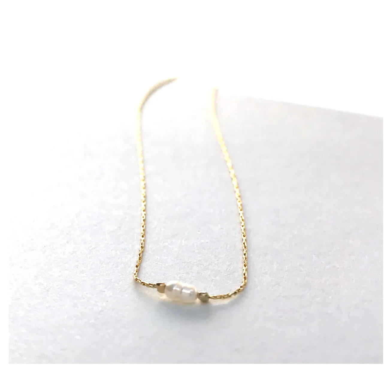Silver Girl Tiny Single Stone Necklace