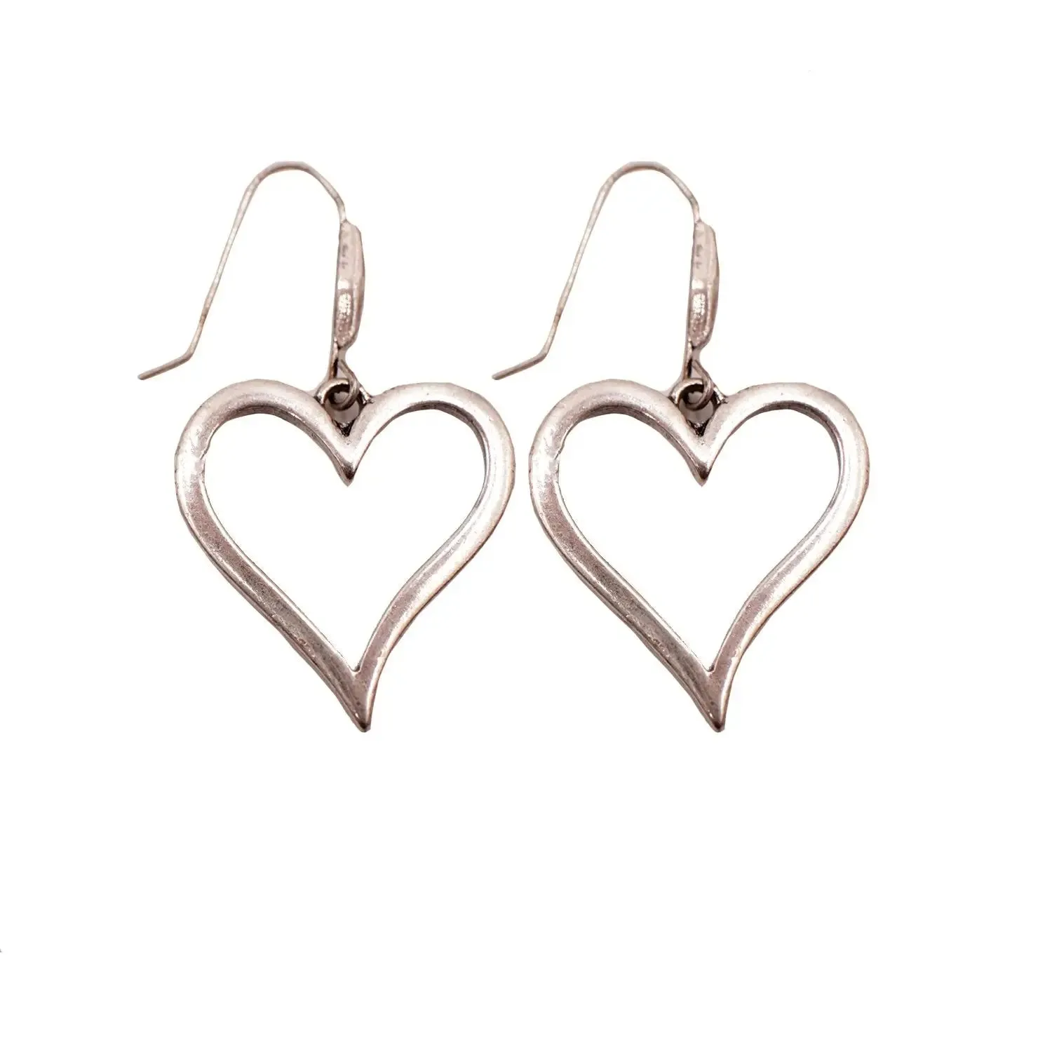 SILVER HEART EARRINGS