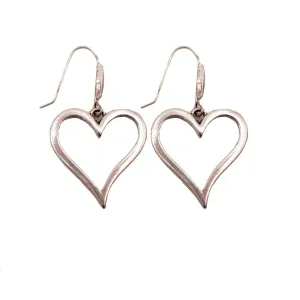SILVER HEART EARRINGS