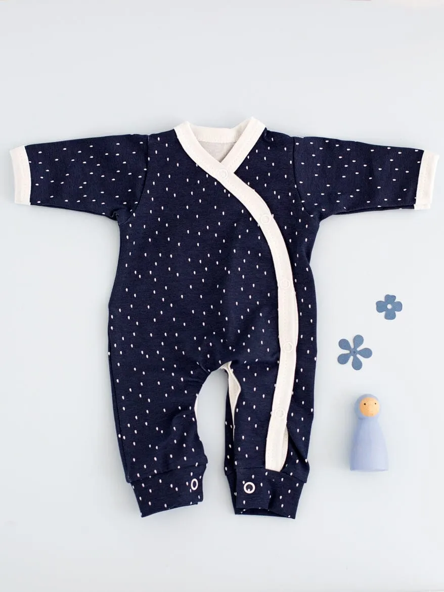 Sleepsuit for Premature & Tiny Babies, Midnight Snow