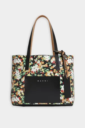 Small East West Tote Bag in Floral Print