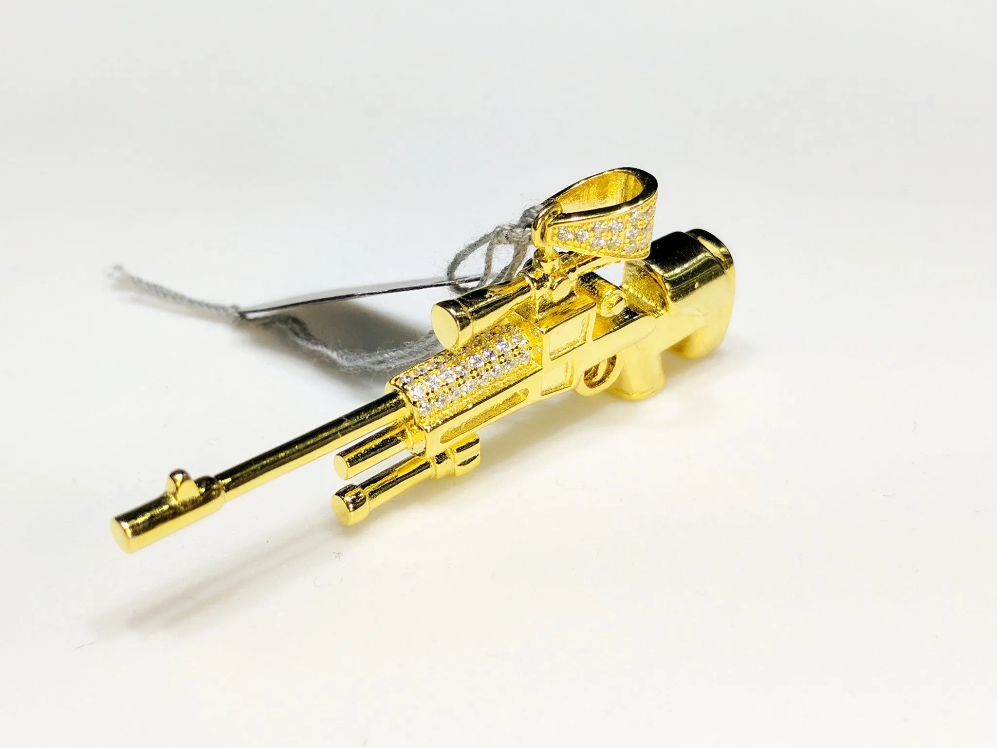 Sniper Rifle Pendant Silver