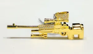 Sniper Rifle Pendant Silver