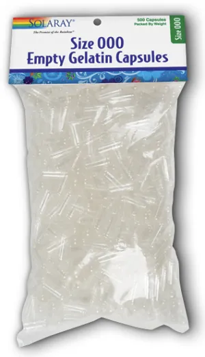 Solaray Empty Gelatin Capsules, 500 Count