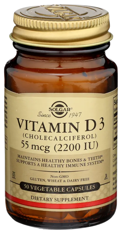 Solgar Vitamin D3 2200 IU Vegetable Capsules