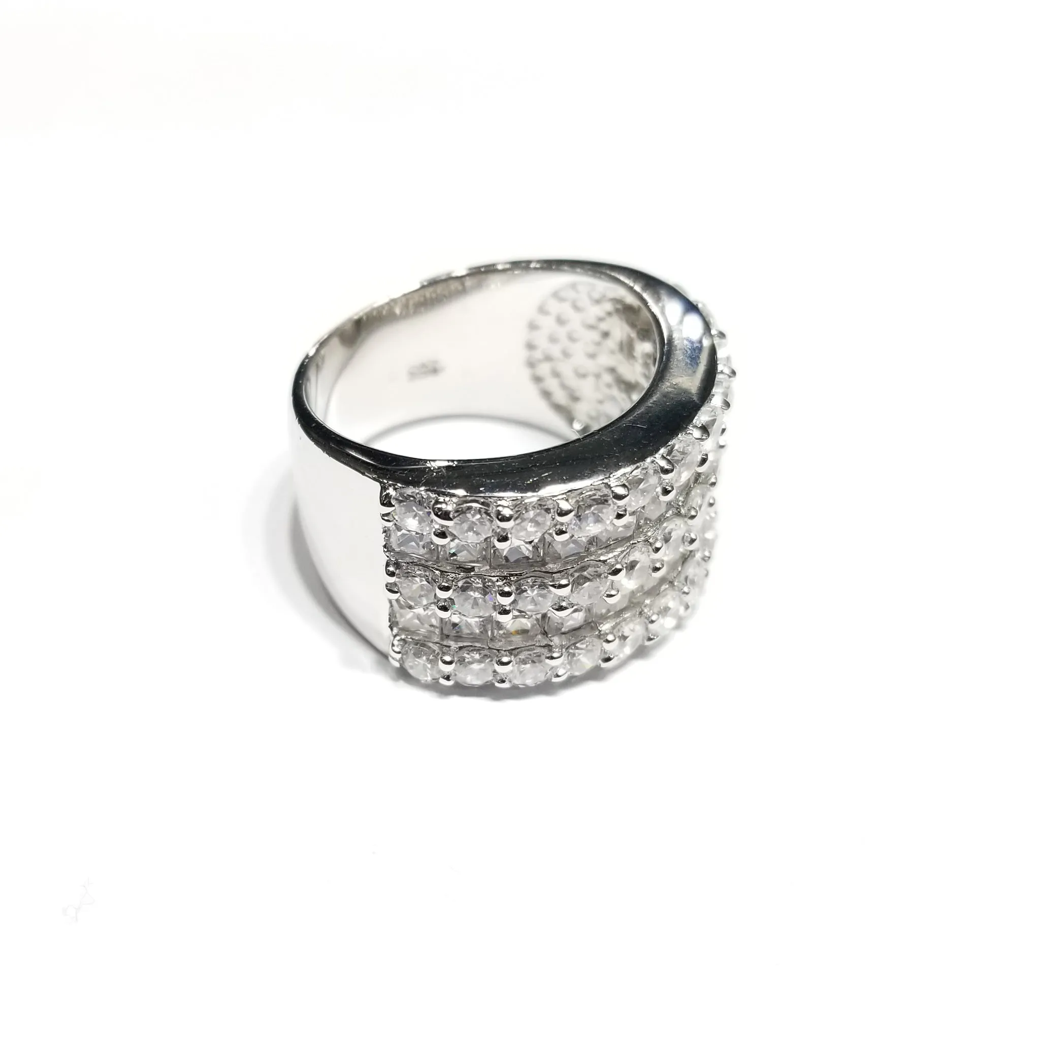 Solid Cocktail of Precious Stones CZ Ring