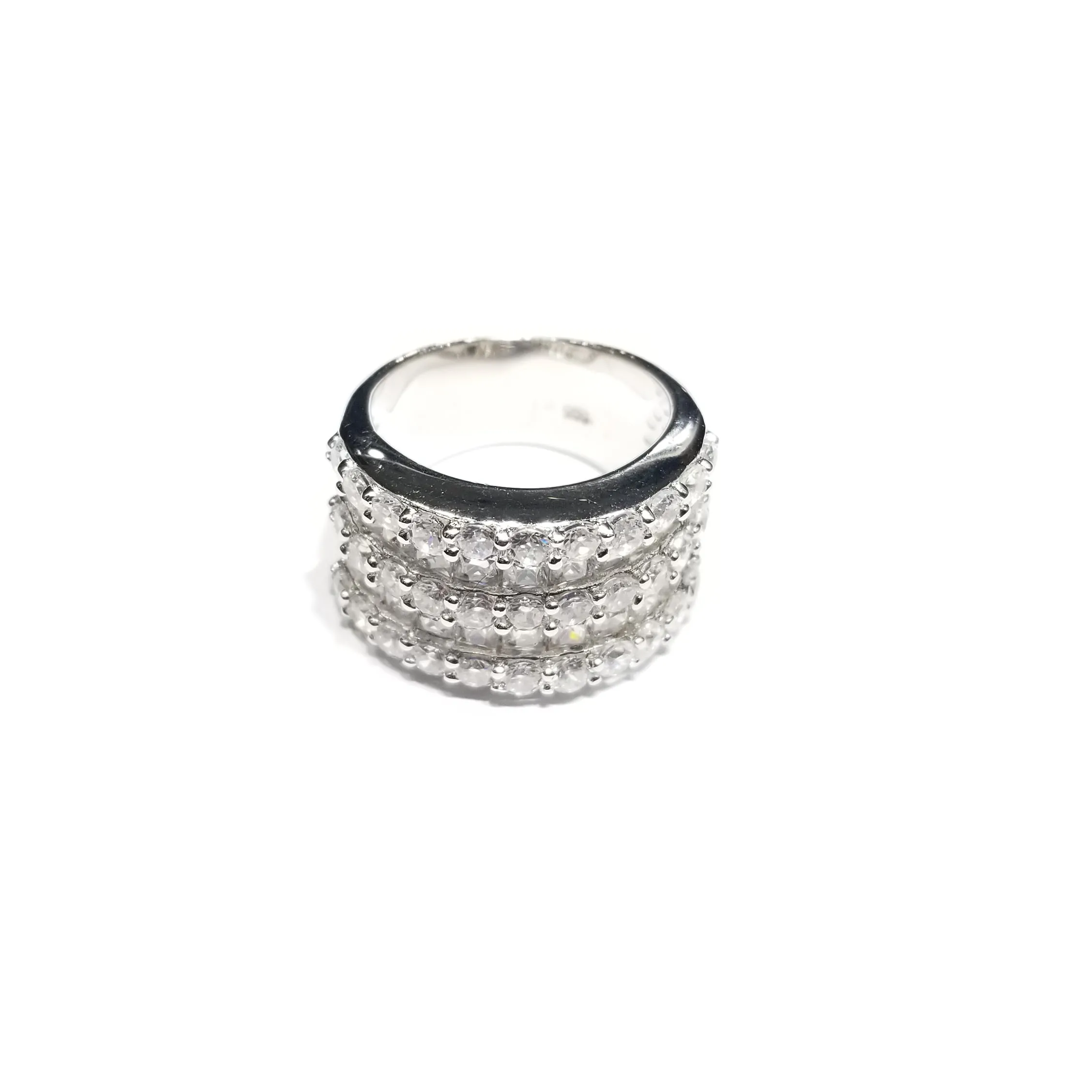 Solid Cocktail of Precious Stones CZ Ring