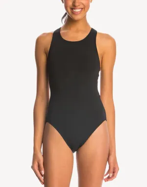 Solid Polyester Maxback Long Torso One Piece
