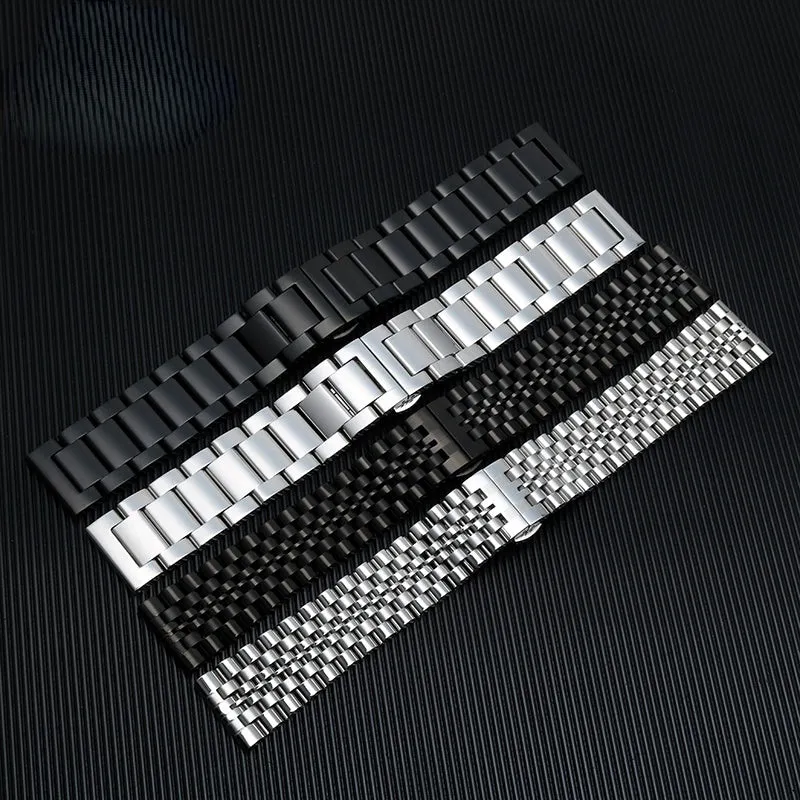 Solid Stainless Steel Watch Straps - Straight End