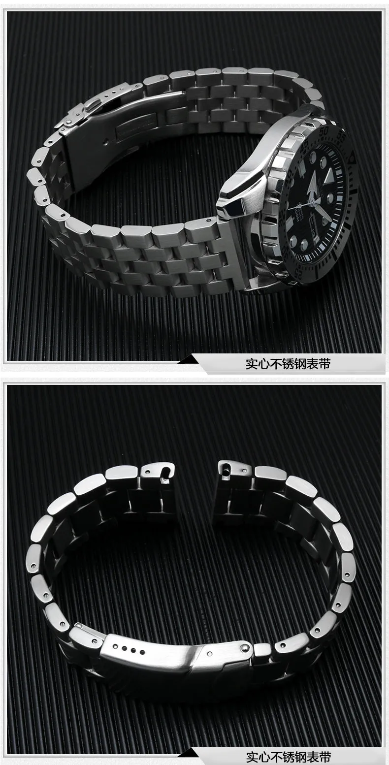 Solid Stainless Steel Watch Straps - Straight End