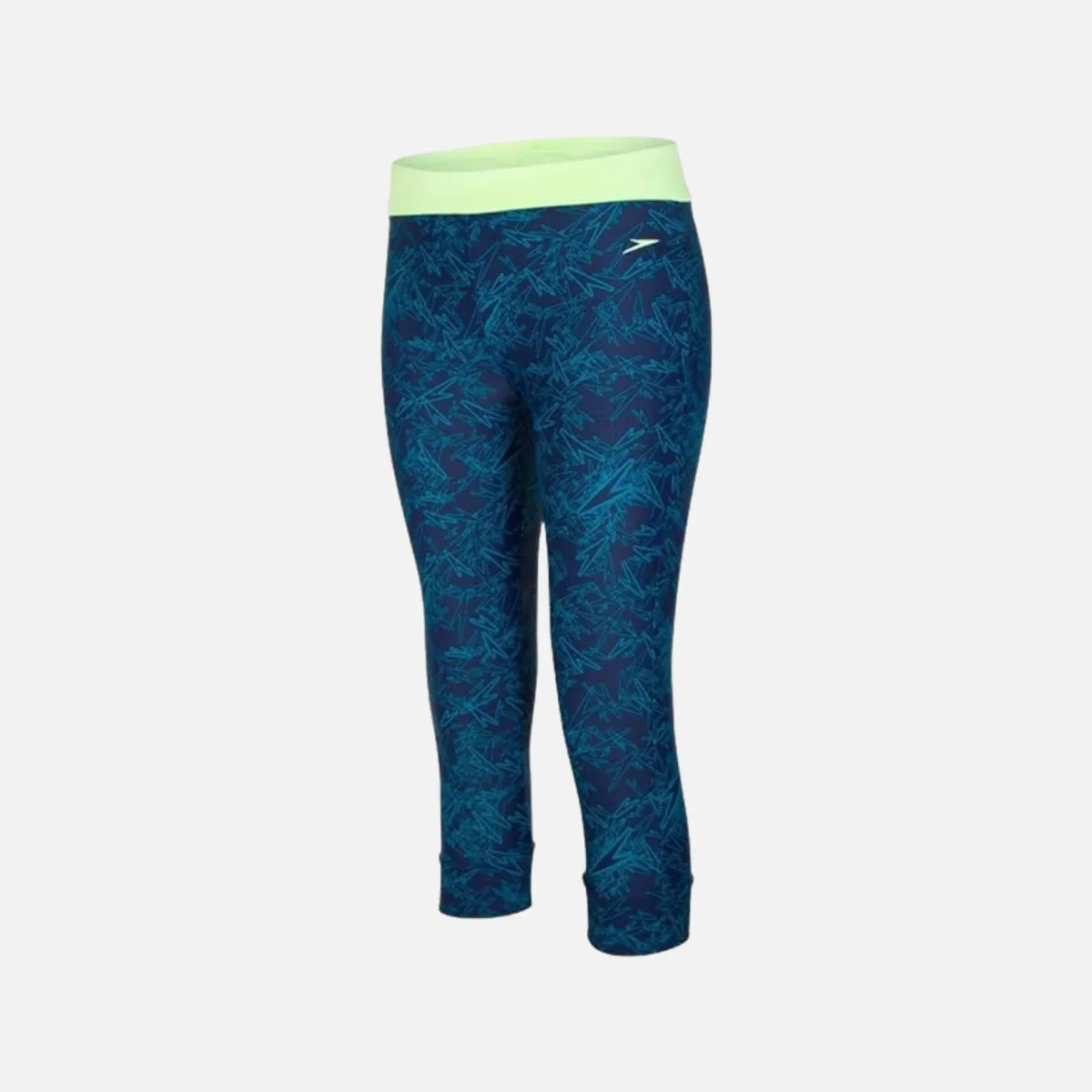 Speedo Boom Splice All over Print Women's Swim Capri -Navy/Nordic Teal