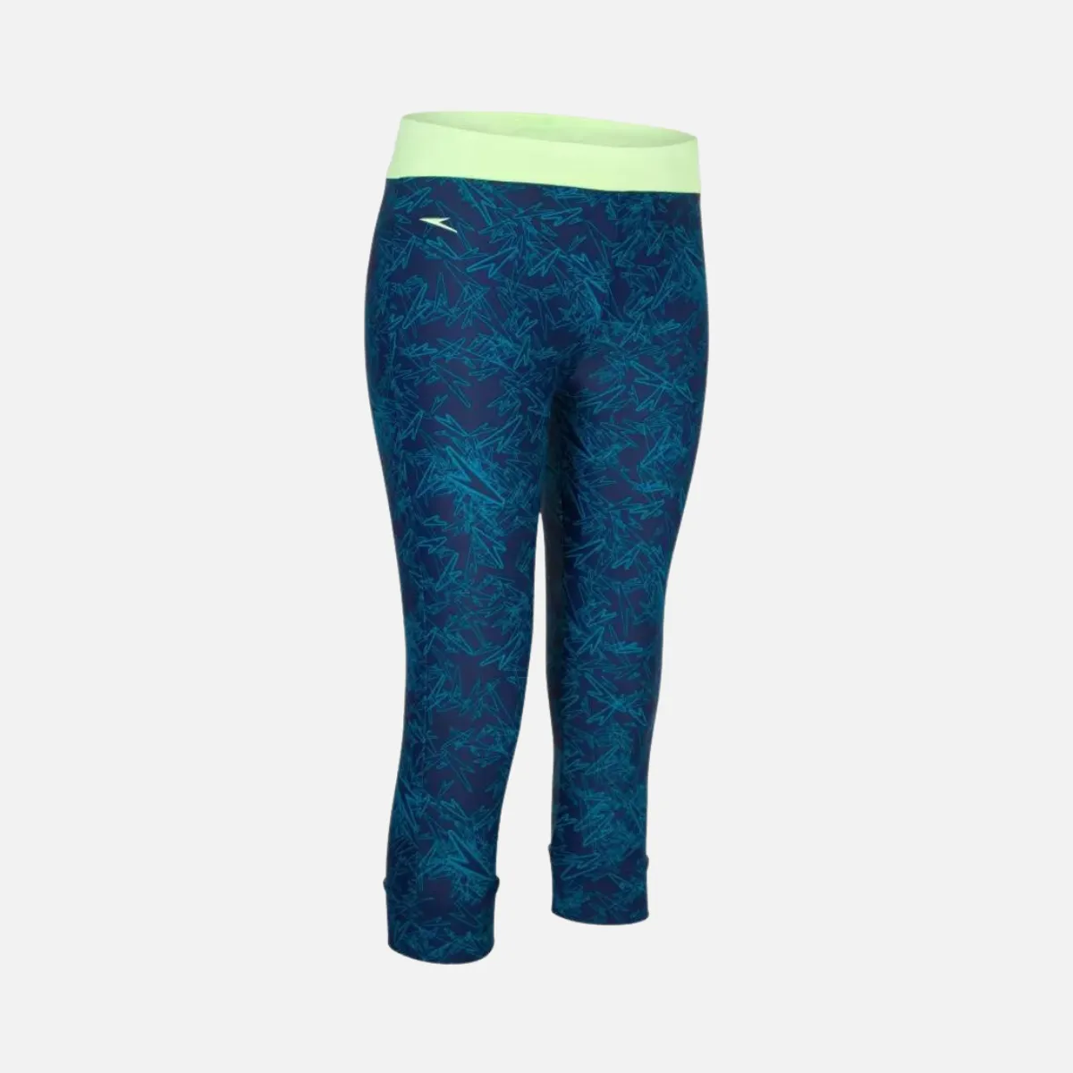 Speedo Boom Splice All over Print Women's Swim Capri -Navy/Nordic Teal