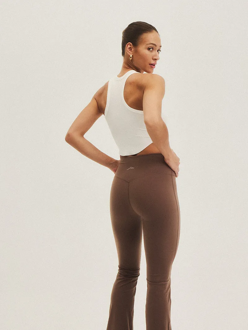 Spodnie Flare, Calm Brown