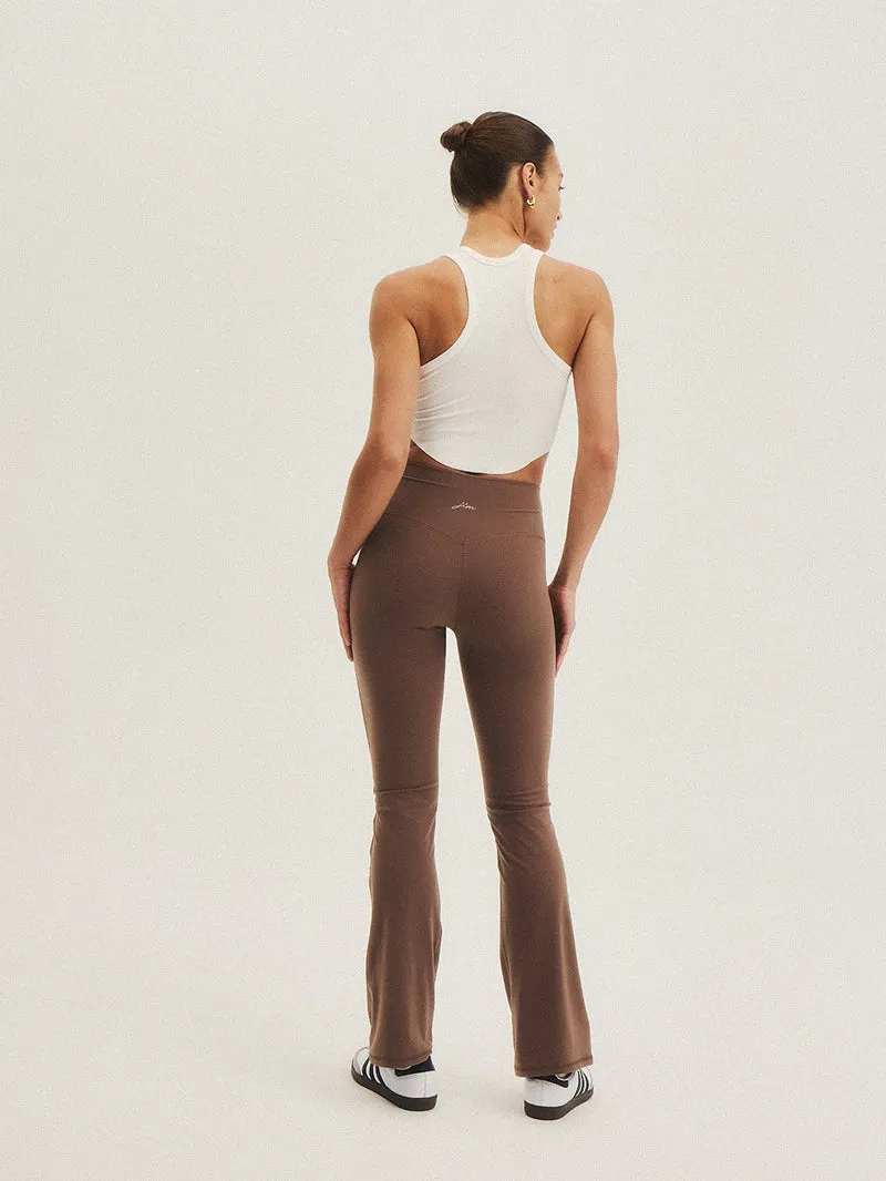 Spodnie Flare, Calm Brown