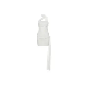 Spring / Summer White Elegant Mini Dress Beautiful Sexy Bachelor Party Wedding Guest Short Tight Dress