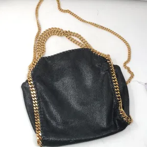 Stella McCartney Black Falabella Mini Tote with Gold Hardware