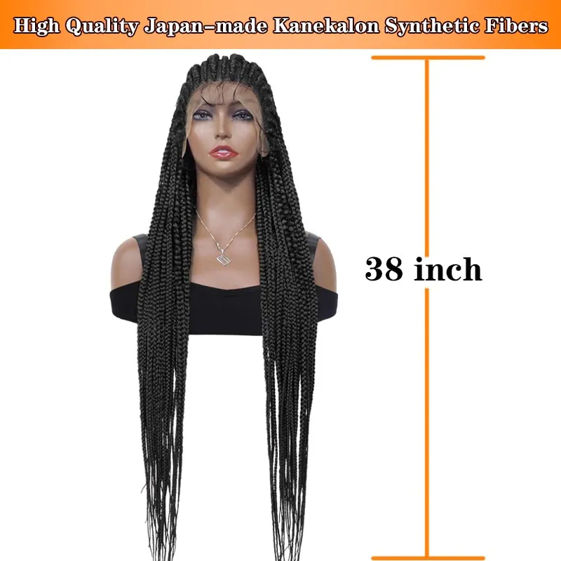 Stitch Cornrow Braid Wigs Synthetic Hair Full Head for Black Women