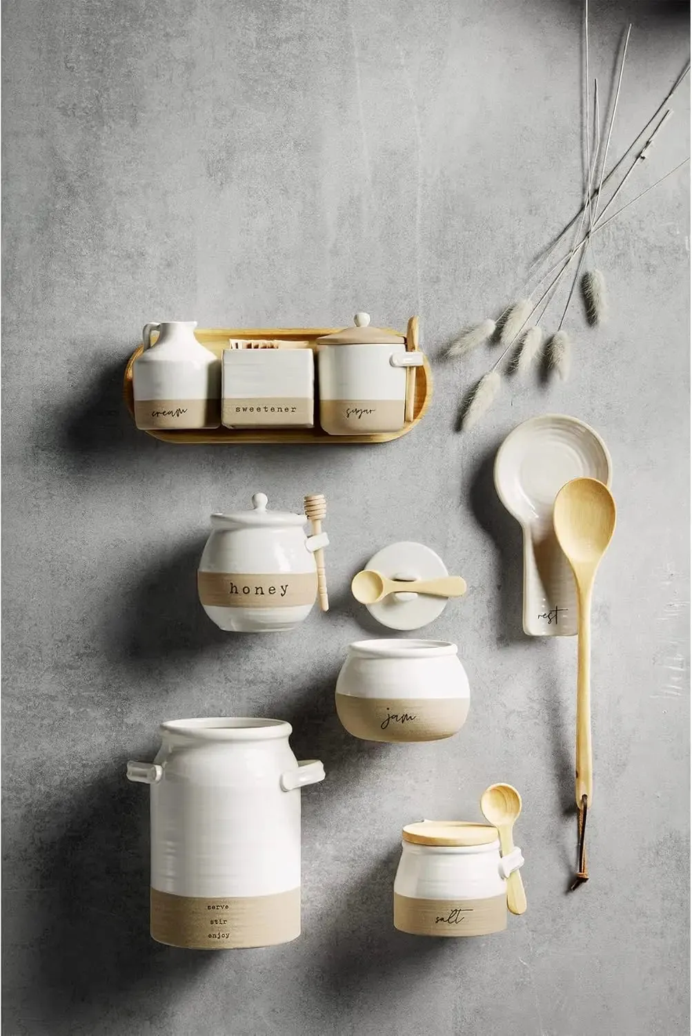 STONEWARE JAM JAR SET
