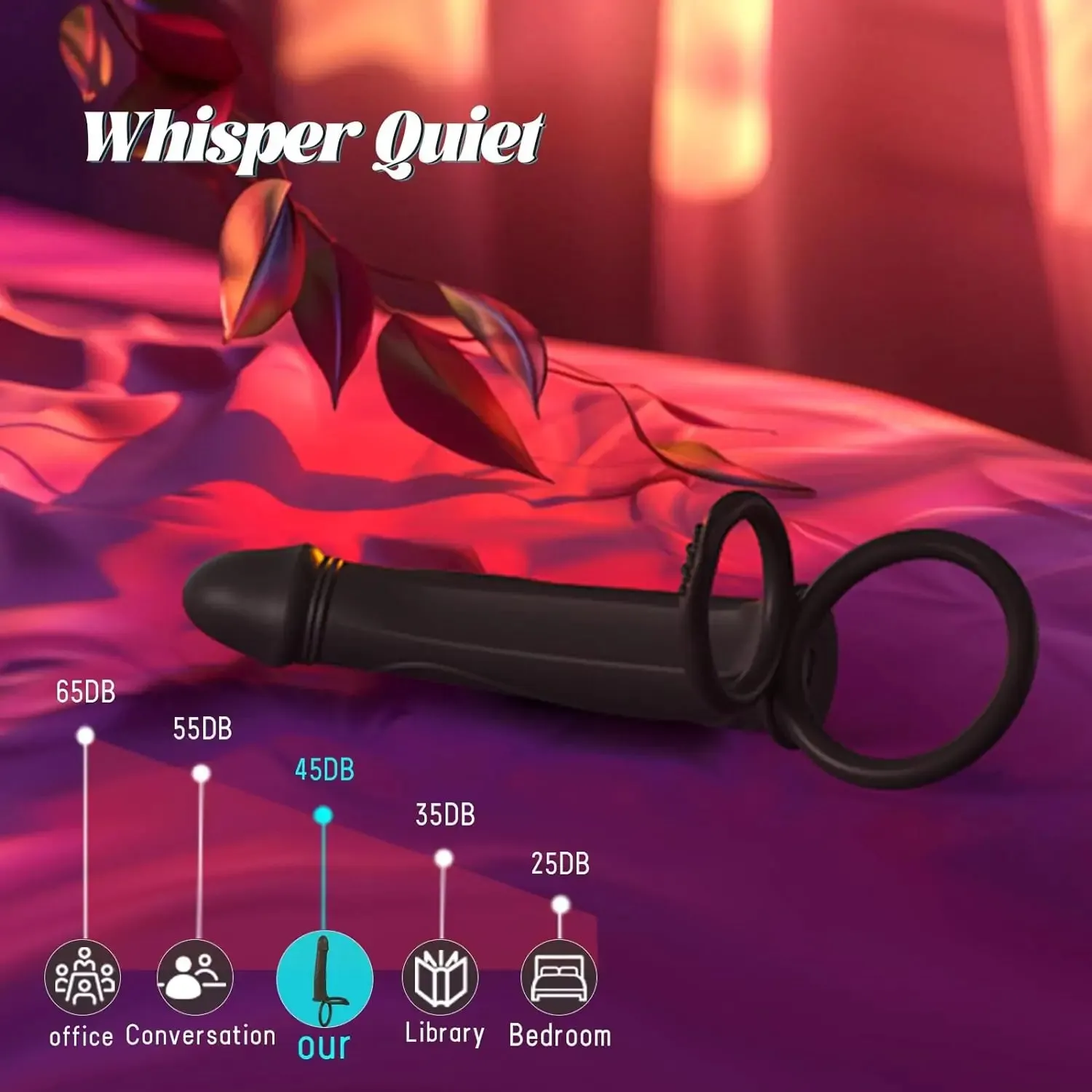 Strap On Anal Dildo with Vibrating Cock Ring Penis Sleeve 10 Vibrations