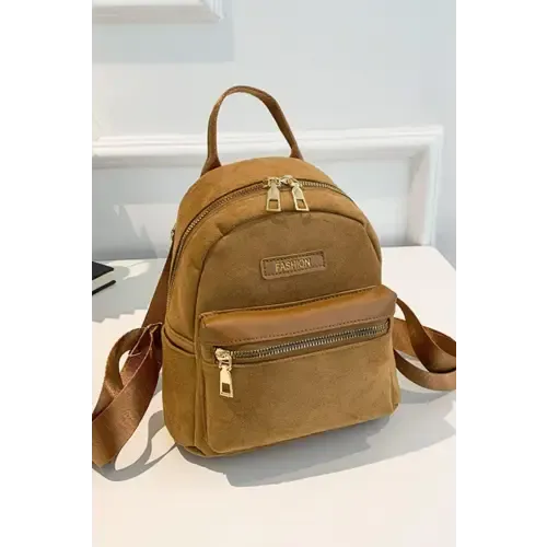 Stylish Suede Adjustable Strap Backpack
