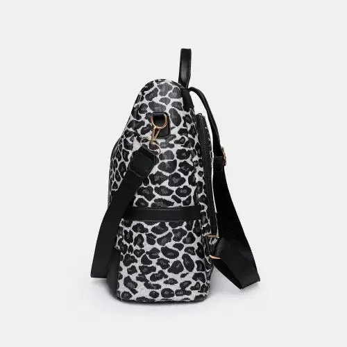 Stylish Yeppi Leopard PU Leather Backpack