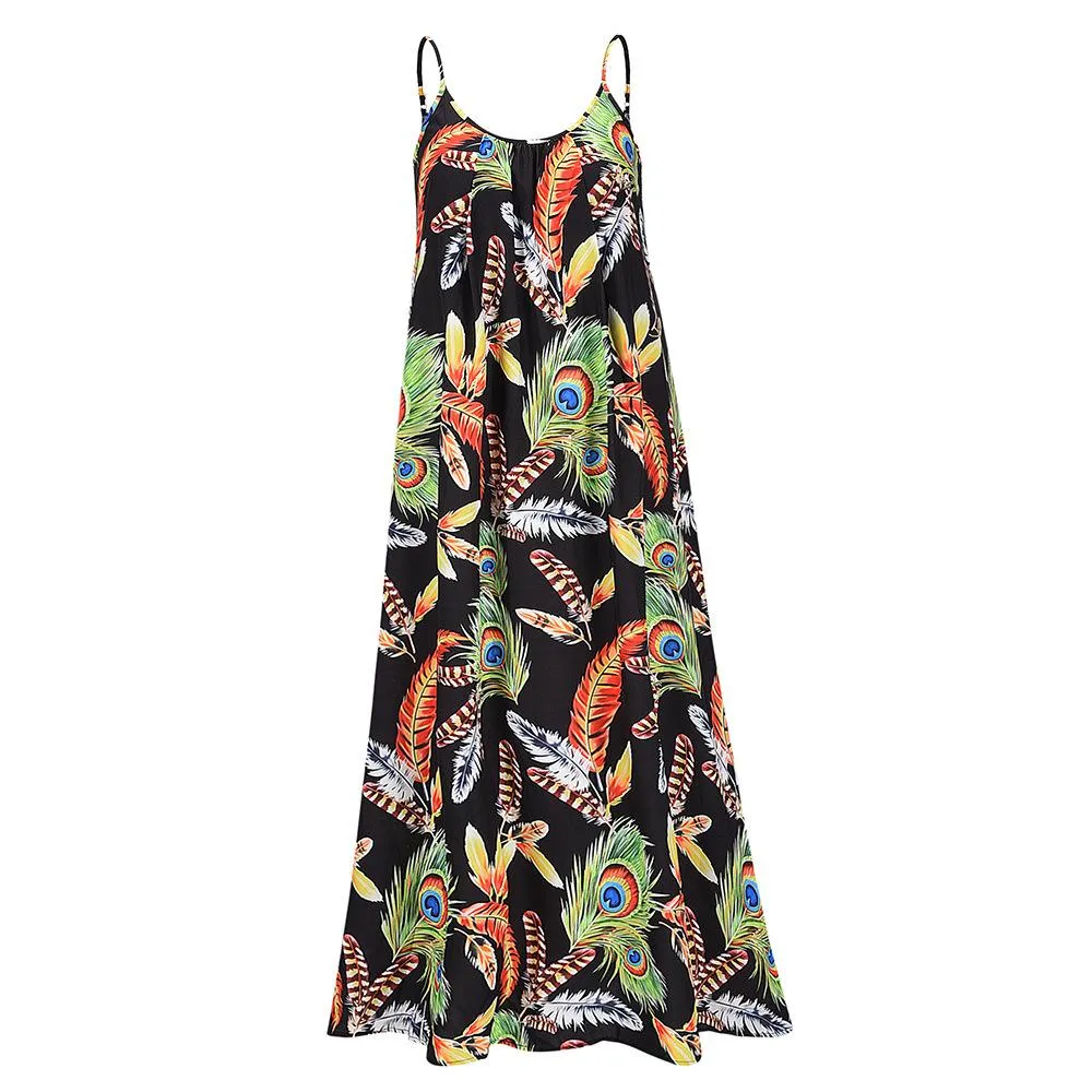 Summer Sleeveless Boho Long Maxi Dresses