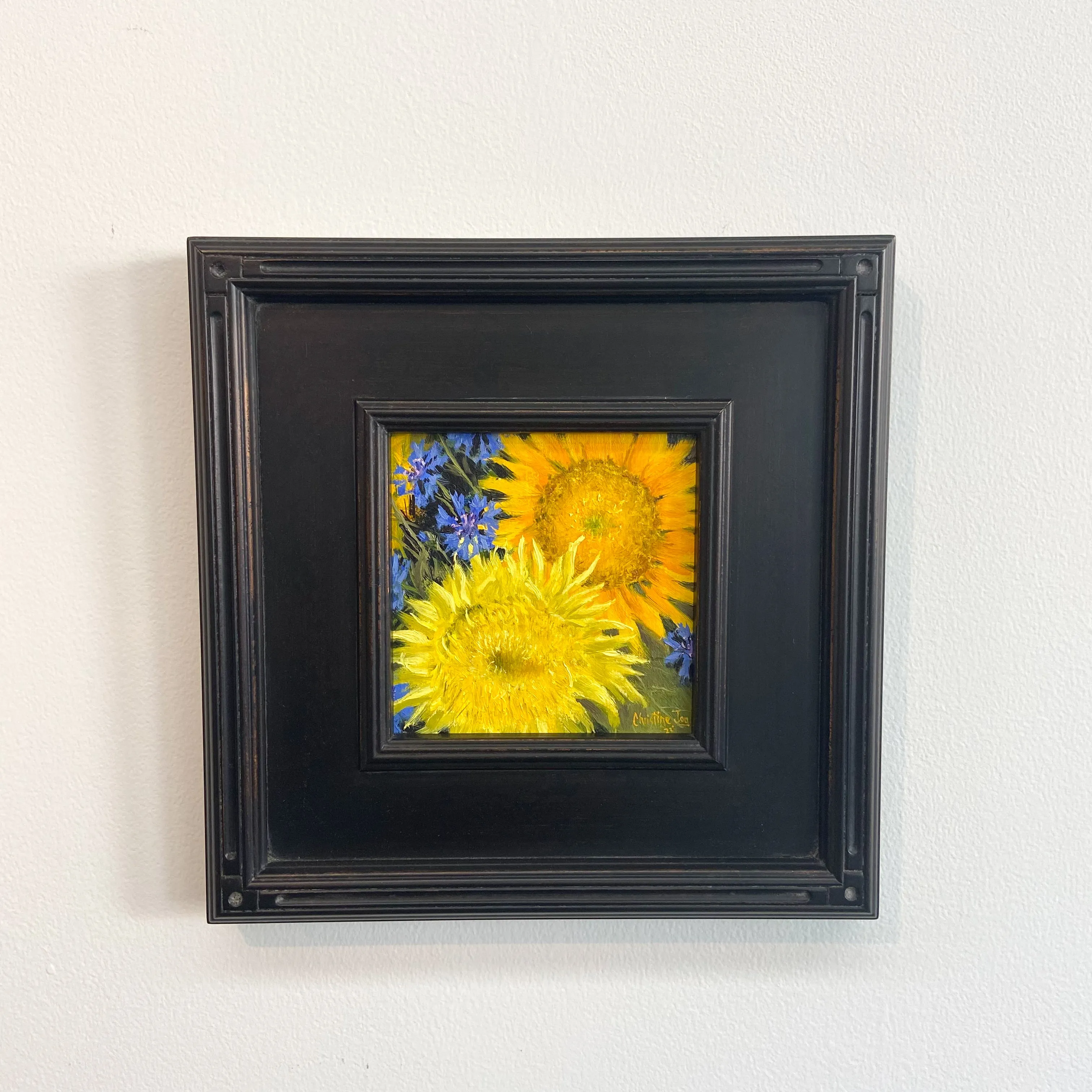 Sunflower and Bachelor Buttons