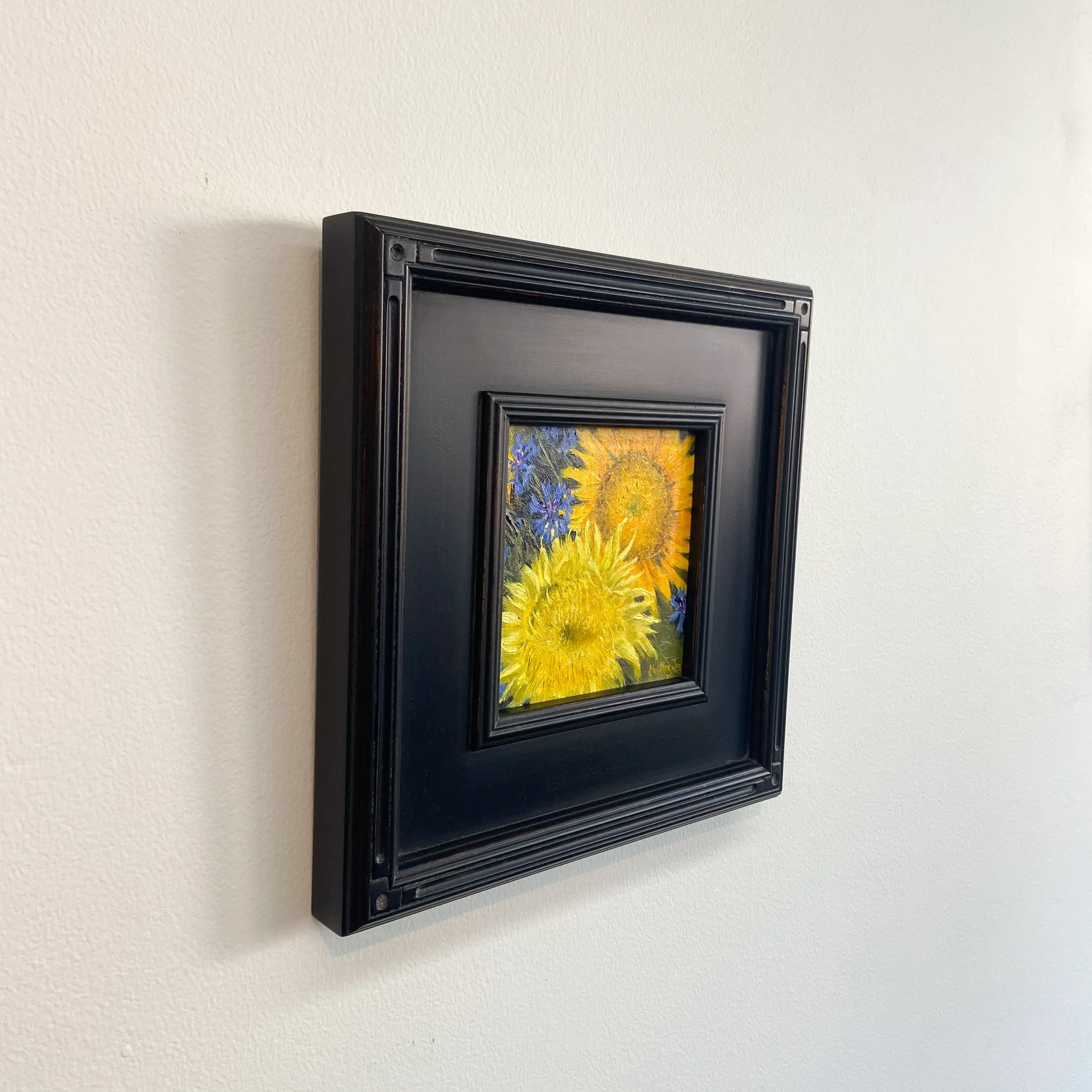 Sunflower and Bachelor Buttons