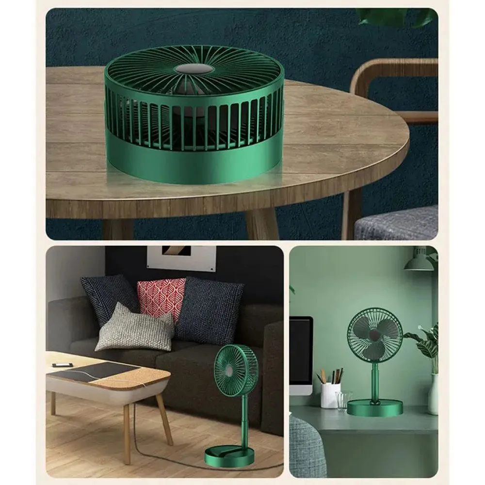 Super Foldable Portable Cooling Fan with Phone Stand  (Black)