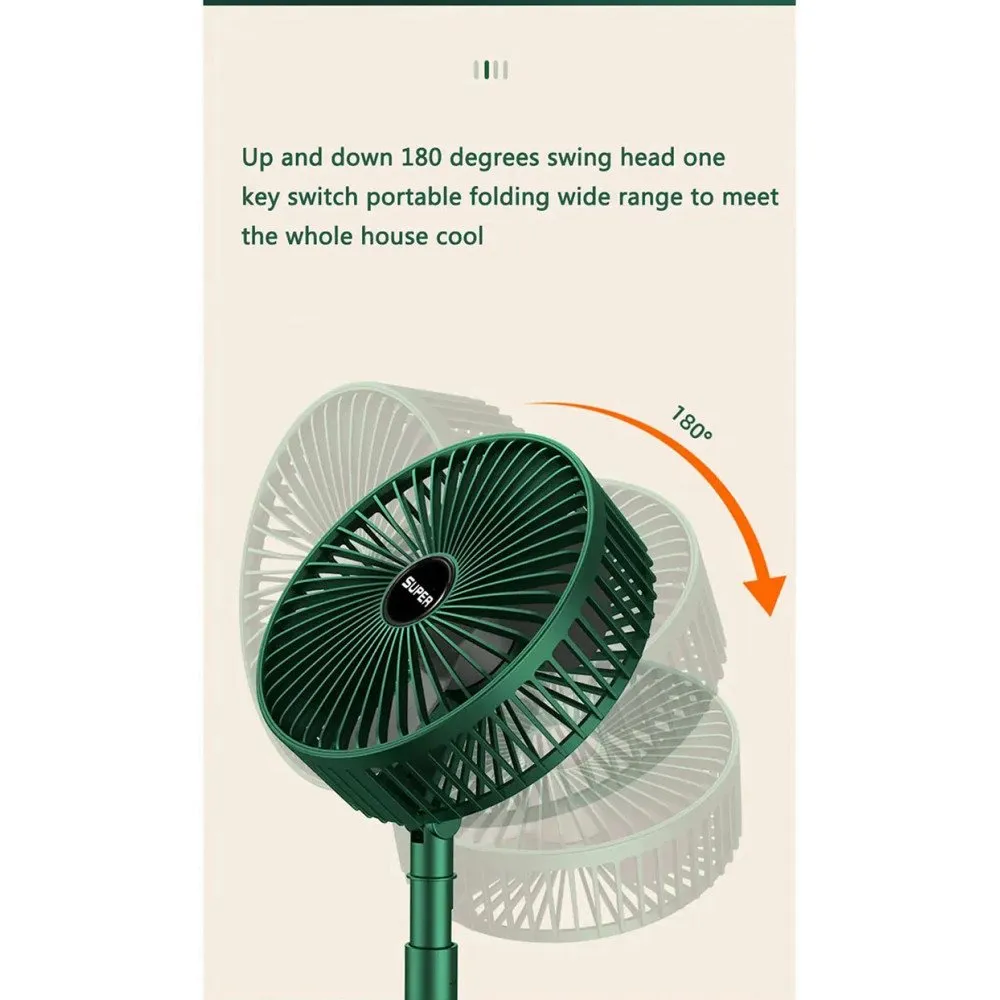 Super Foldable Portable Cooling Fan with Phone Stand  (Black)