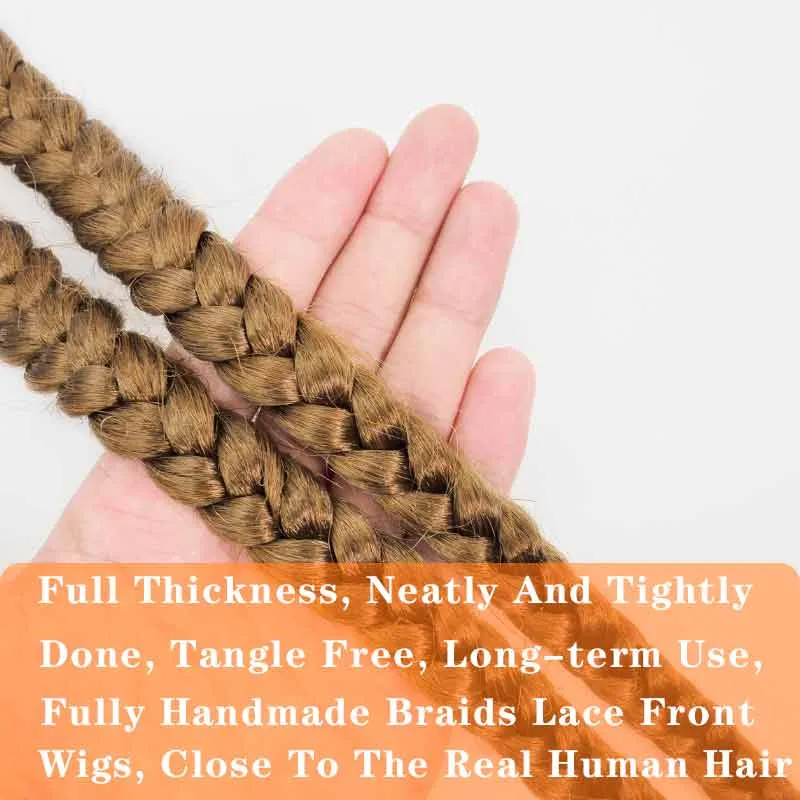 Synthetic Lace Front Wig Heat Resistant Box Braided Wig Cosplay Wigs For Black Women