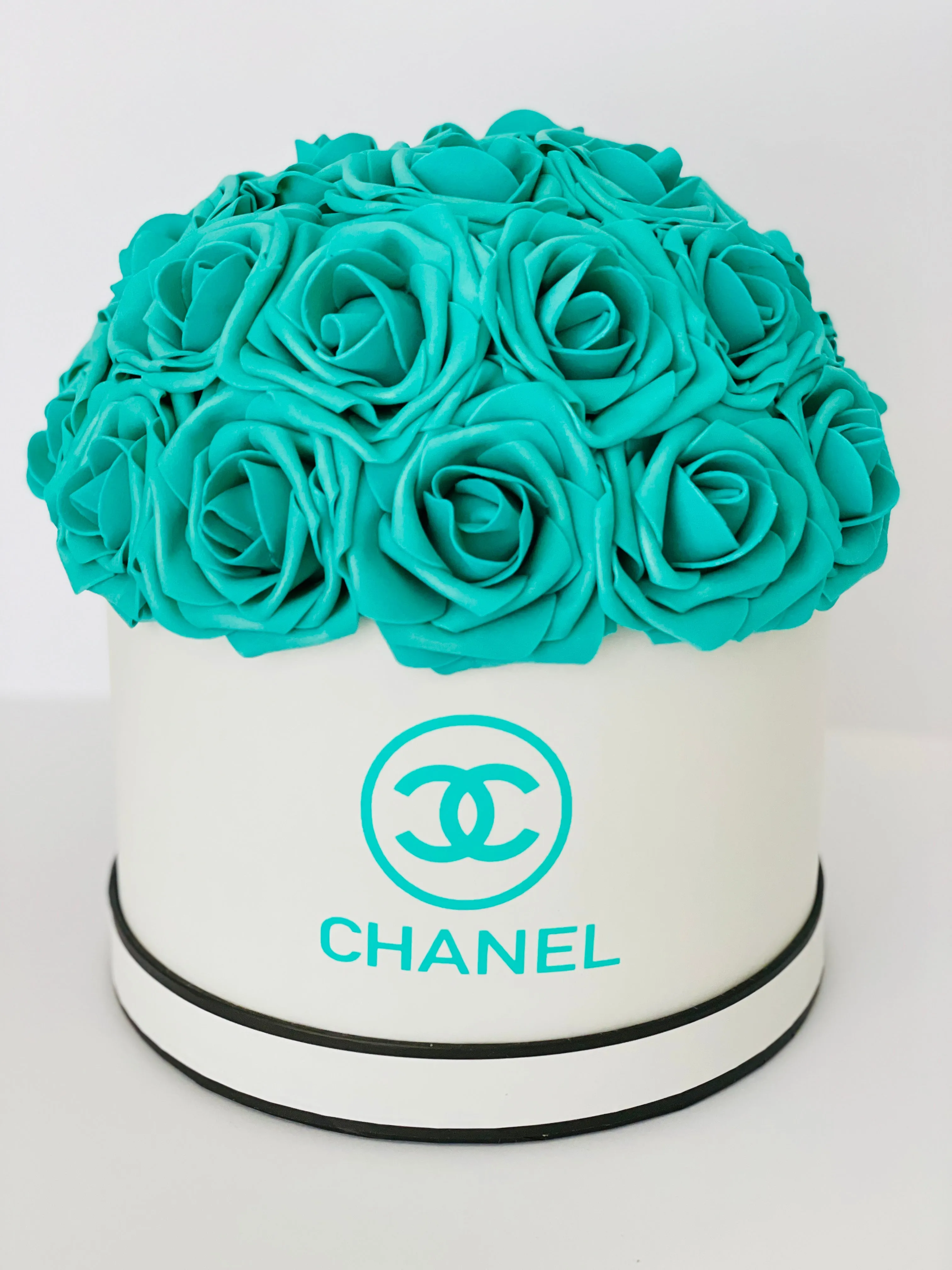 Teal Roses Flower Box Bouquet