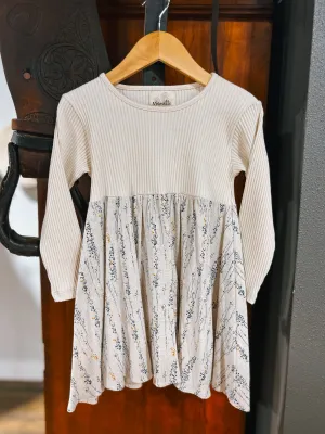 The Sheila Twiggy Print Knit Dress - Oatmeal (4T)