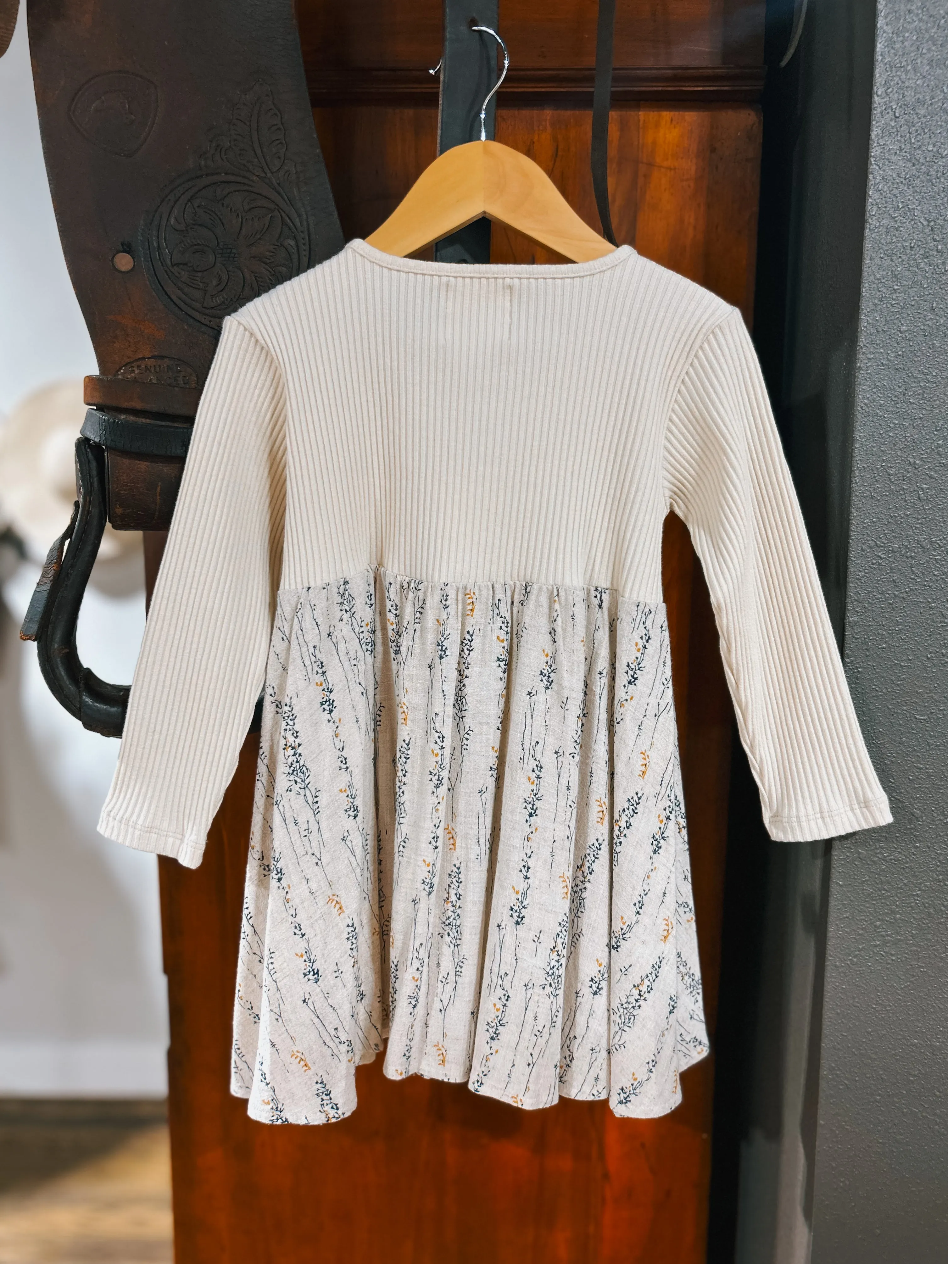 The Sheila Twiggy Print Knit Dress - Oatmeal (4T)