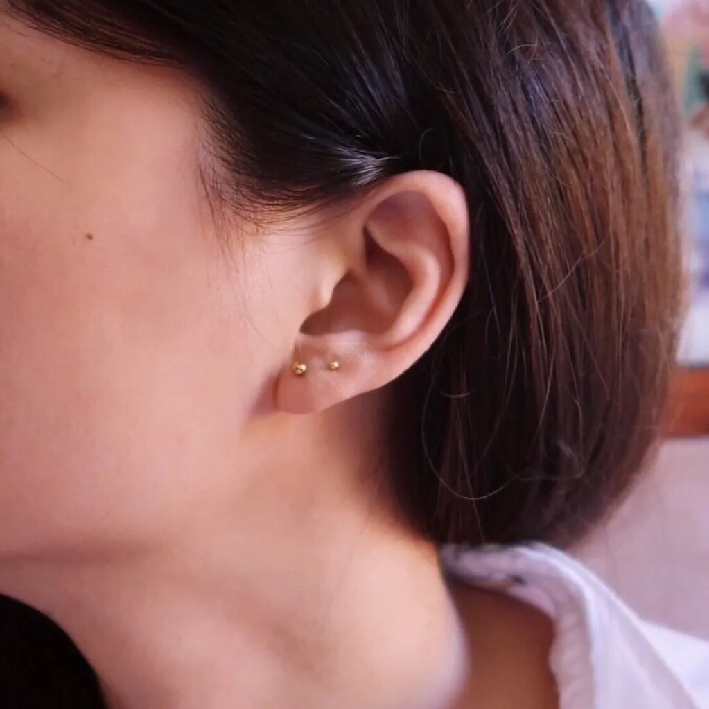 Tiny Ball Stud Earrings