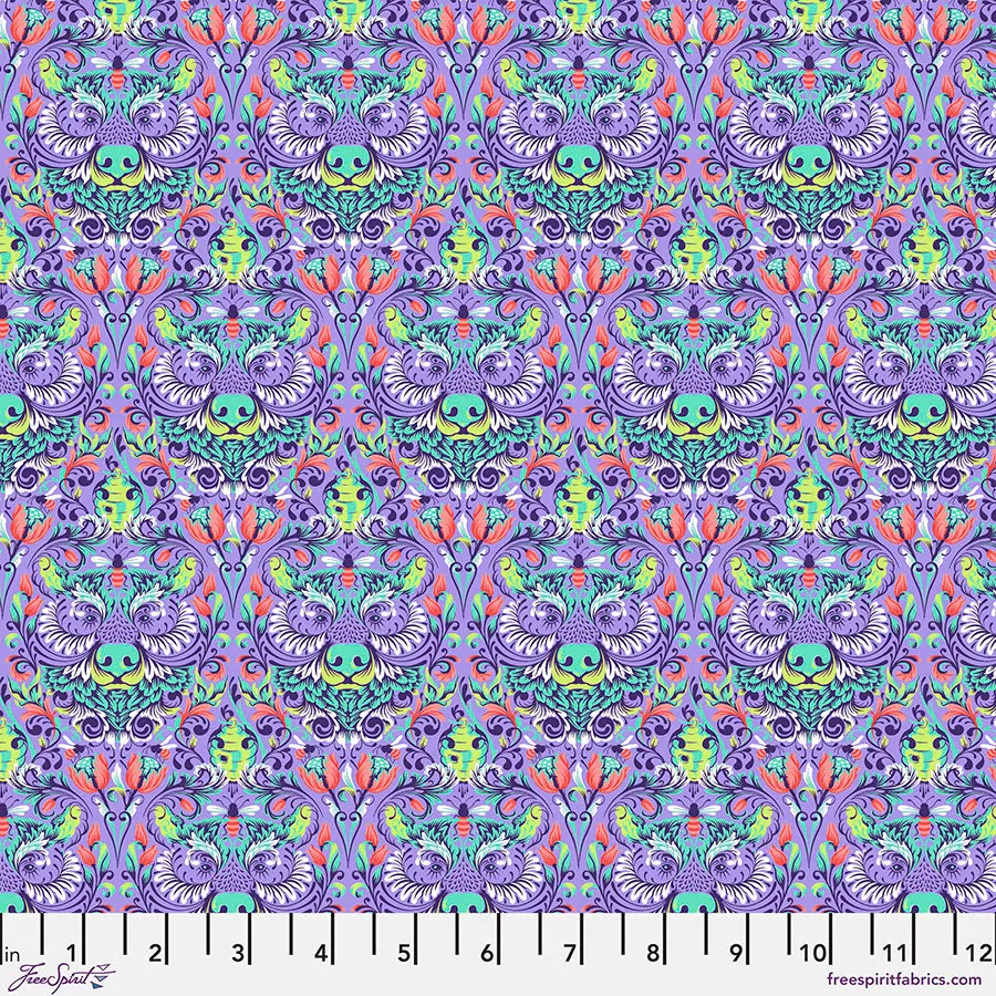 Tiny Beasts, Bear With Me in Glimmer - fat quarter