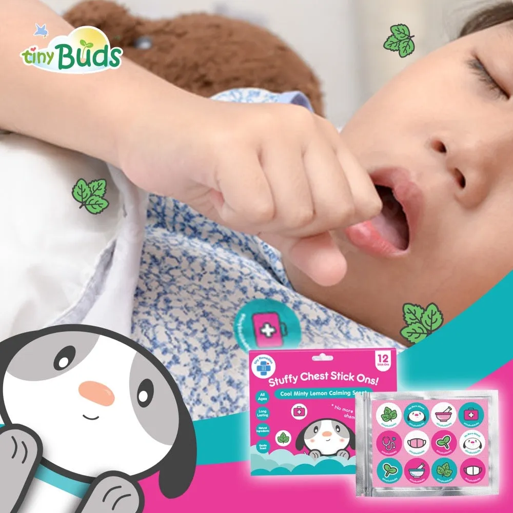 Tiny Buds Stuffy Chest Stick Ons 12 stickers