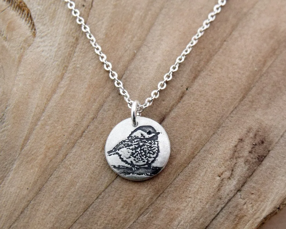 Tiny Chickadee Necklace