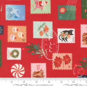 Tiny Christmas, Christmas Stamps in Christmas Red