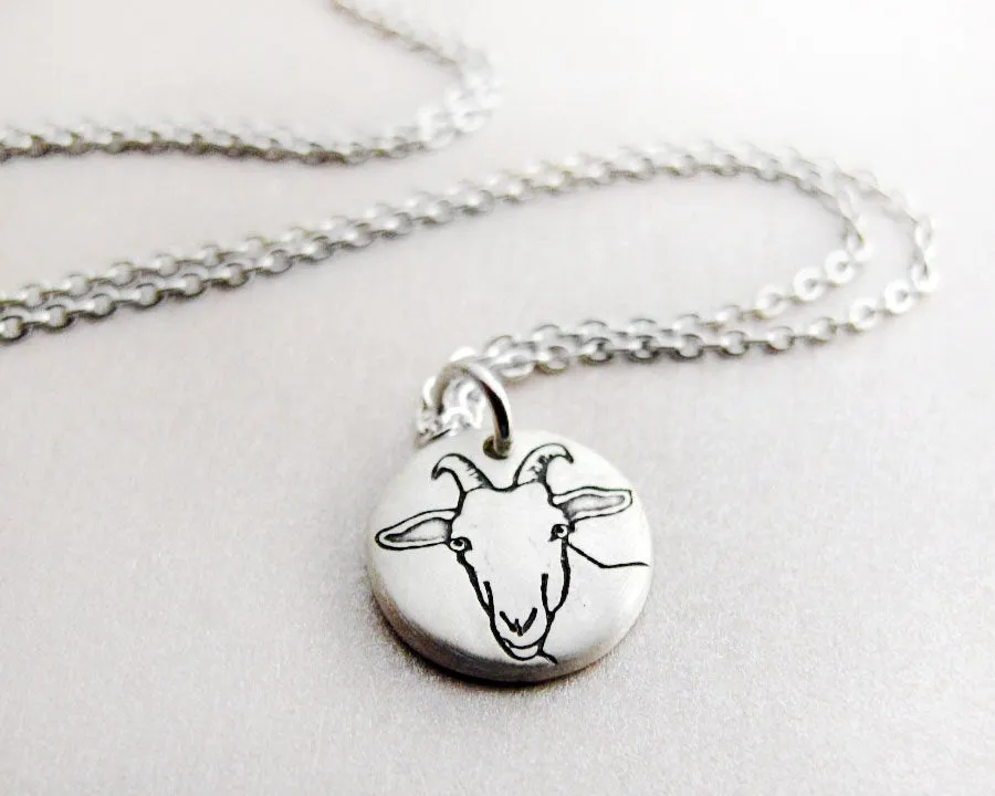 Tiny  Dairy Goat Necklace