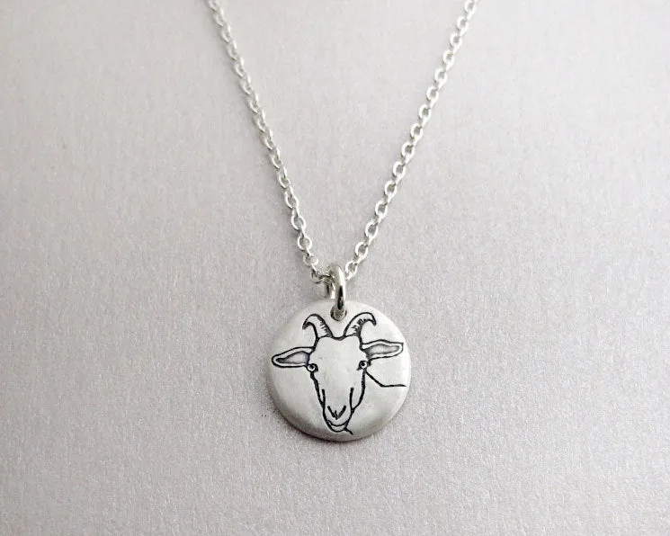 Tiny  Dairy Goat Necklace