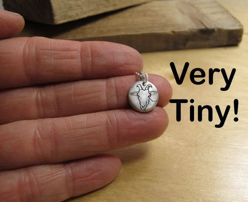 Tiny  Dairy Goat Necklace