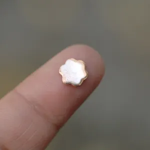 Tiny flower shapes 7mm solid copper, raw brass, pure bronze, nickel silver - for jewelry making