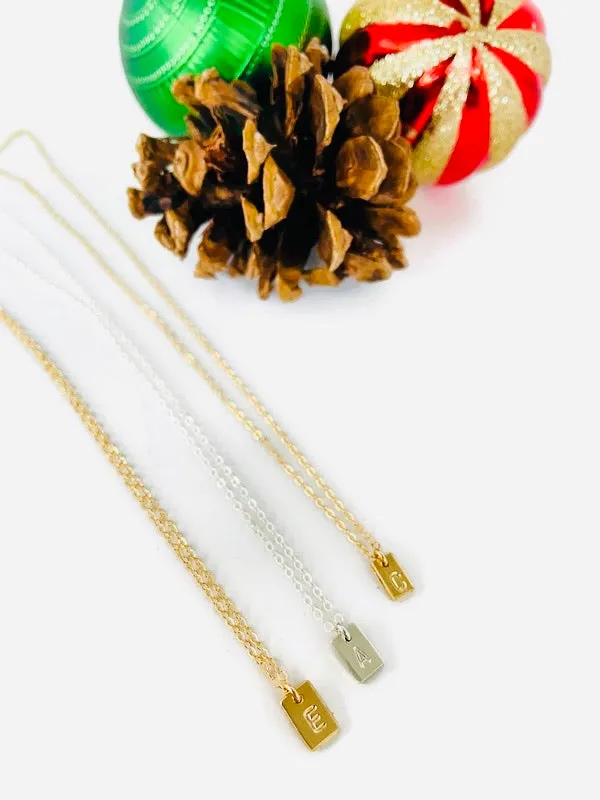 Tiny Initial Necklace