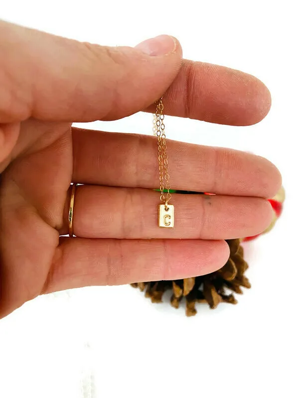 Tiny Initial Necklace