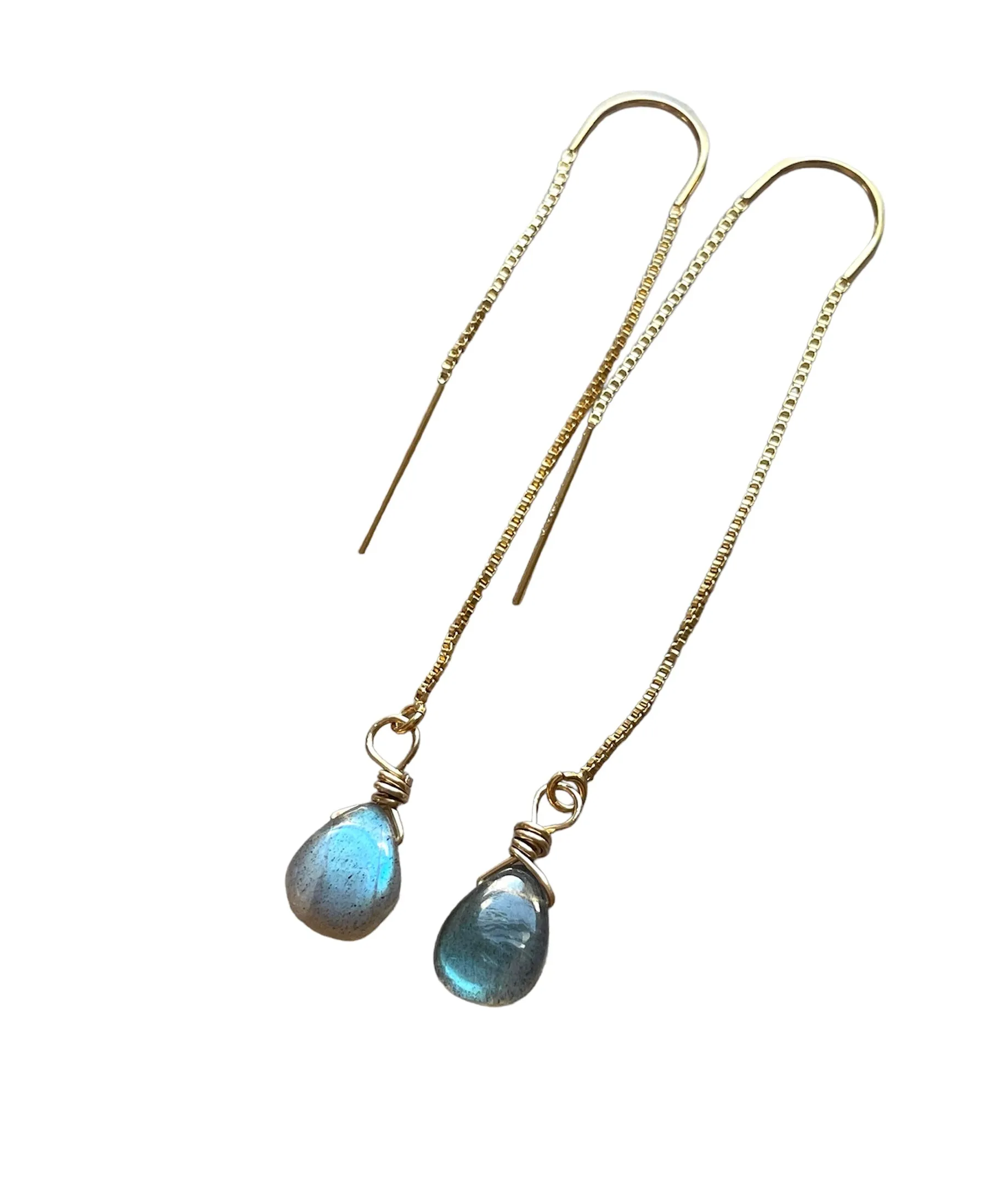 Tiny Labradorite Drop Threaders