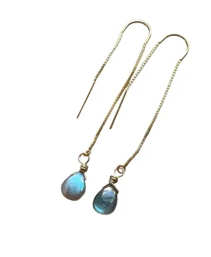 Tiny Labradorite Drop Threaders