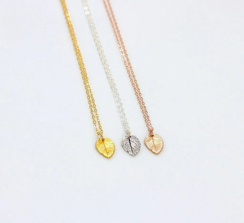 Tiny Leaf Necklace