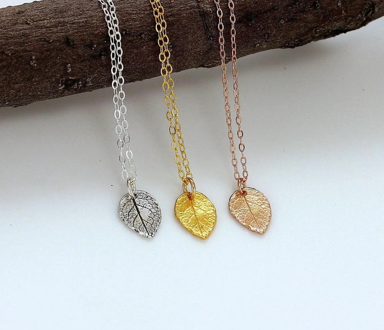 Tiny Leaf Necklace